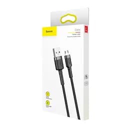 Дата кабель Baseus Cafule USB to MicroUSB Cable 2.4A (1m) (CAMKLF-B) Сірий/Чорний - мініатюра 5
