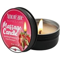 Массажная свеча Amoreane клубника, 30 мл