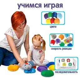Розвиваюча м'яка іграшка Гусениця на липучках Macik 12х48х12 см det0007100 - мініатюра 3