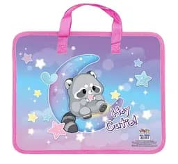 Тека пластикова з текстильними ручками Kidis, Raccoon