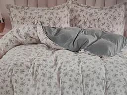 Постельное белье сатин Laura-Grand 24 евро комплект цветочный принт