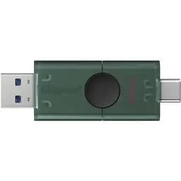 USB Flash Kingston DataTraveler Duo 128GB USB Type-A/ USB Type-C Black/Green, Retail - мініатюра 3