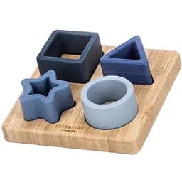 Силиконовый сортер на деревянном подносе FreeON синий