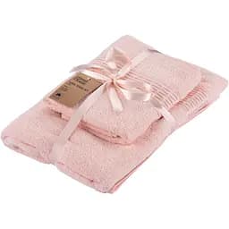 Набір рушників махрових Ardesto Lotus 50х90 см 70х140 см 2 шт. 100% бавовна пудровий (ART2357PW) 