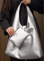 Жіноча сумка Sambag HOBO M срібло 35 х 40 х 8 см (53200003) - мініатюра 8