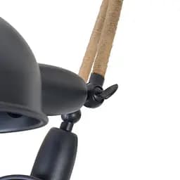 Люстра Brille лофт стельова E14 60W BK (BL-593C/5) - мініатюра 8