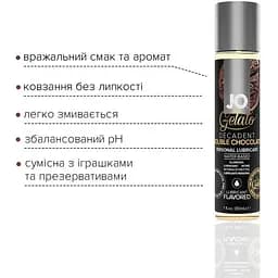 Лубрикант System JO Gelato Double Chocolate на водній основі 30 мл - мініатюра 2