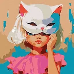 Набір для розпису по номерах Мяу, Ideyka, 50x50 см, КНО8541