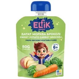 Пюре овощное Elfik Magik Батат-Морковь-Броколи 80 г
