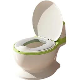 Горшок детский Дом с мягким ПВХ сиденьем WN-5-6 зеленый (33520)