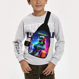 Сумка через плечо детская Minecraft Крипер 29х17 см сумка слинг для мальчика (02110)