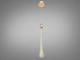 Люстра стельова LED Diasha 3003/1G, 3W, золота, регульована висота, сучасний стиль для коридору, вітальні, спальні, офісу - мініатюра 3