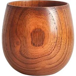 Чашка дерев’яна Adena "Бутон" натуральна ручна робота 220 мл