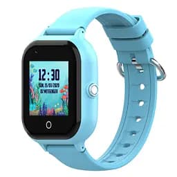 Умные детские смарт часы-телефон Wonlex KT24 4G камера прослушка геозона WI-FI GPS SIM Blue (17009)