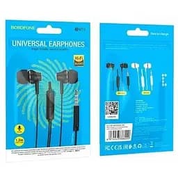 Навушники Borofone Singer універсальні earphones with microphone BM74 |1.2m, Hi-Fi, HD Mic| 000009238-up - мініатюра 2