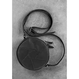 Женская кожаная сумка Бон-Бон черная Crazy Horse