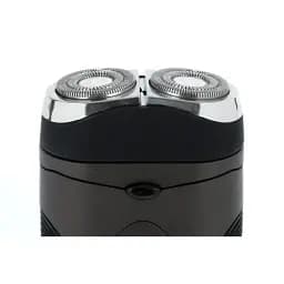 Електробритва Новий Харків НХ-9525 Спорт Black, 5W, роторна, сухе гоління, 2 головки для гоління, плаваючі подвійні леза, повторение контуров лица, живлення мережа, тример для скронь, механічна кнопка вмикання - мініатюра 2