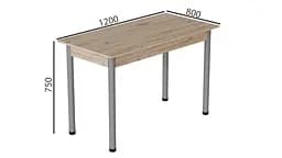Стіл кухонний Ferrum-decor Беніта 75x120x80 Сірий ДСП Сан-Марино 16мм (FRD-105648) - мініатюра 4