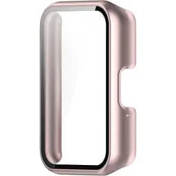 Чехол-накладка DK Пластик Soft-Touch Glass Full Cover Samsung Galaxy Fit3 (R390) (purple pink)