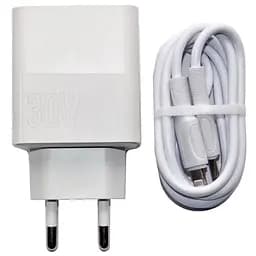 Мережевий зарядний пристрій Borofone BA75A Powerfull блок і кабель Type-C to Lightning