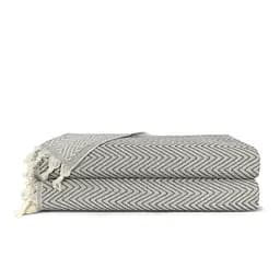 Плед бавовняний Cosas ZIGZAG CS1 180х230 см графіт (Plaid_Zigzag_02Savana_180x230)