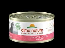 Консервированный корм Almo Nature с лососем для взрослых кошек (кусочки в желе) (70 гр.)
