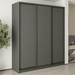 Шкаф-купе трехдверный MebelStar Стандарт BG 3ДСП 210x60x240 см Антрацит (MBS-8565)