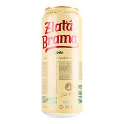 Пиво Zlata Brama світле 5% 0.5 л з/б - мініатюра 3