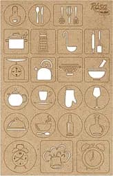 Чипборд для скрапбукинга „Recipe book“ 2 ДВП 12,8х20см Rosa Talent