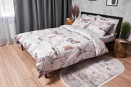 Комплект постільної білизни Moon&Star Ranforce Elite Paris For You King Size 220x240 см наволочки 2х50х70 см