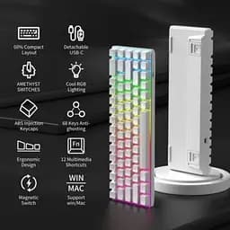 Клавіатура MageGee MK-BOX RGB Magnetic Amethyst Switch (6971969728646-UA) Black - мініатюра 8