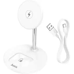 Зарядка QI Hoco Volant magnetic 2-in-1 wireless fast charger S23 5-15W, 3A