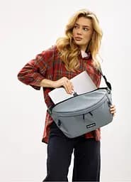 Женская сумка-бананка под ноутбук Sambag Urban Laptop голубая 46×26 см (51411010)