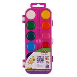 Акварельні фарби ZiBi Kids Line 12 кольорів (ZB.6544-10)