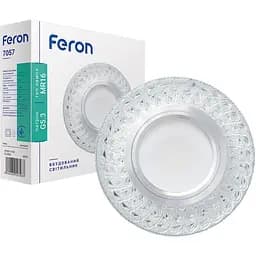 Світильник точковий Feron 7057 MR16 прозорий з led підсвічуванням (28922)