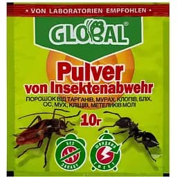 Порошок від тарганів, мурах, клопів, бліх та кліщів Global 10 г (145553)