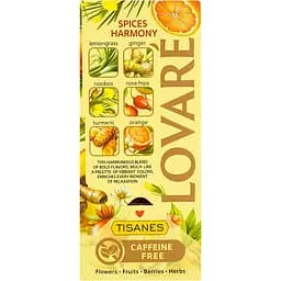 Чай Lovare Tisanes Spices Harmony бленд трав’яного чаю зі спеціями та плодами 43.2 г (24 шт. х 1.8 г) - мініатюра 5