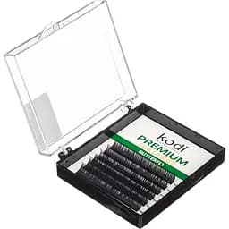 Накладні вії Kodi Professional завиток C 0.10 6 рядів 10 мм упаковка Butterfly Green