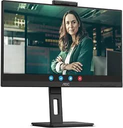 TFT 27 AOC Q27P3CW, QHD, IPS, 75Hz, 2xHDMI, DP, USB-C, RJ-45, USB-hub, webcam, HAS, Pivot, колонки - мініатюра 2
