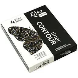 Набір контурів універсальних Rosa Talent класичні кольори та металіки 4х20 мл