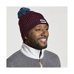 Шапка Saucony Rested Pom Beanie Bordeaux Red (1097-800031-SU UNI) - мініатюра 3