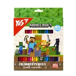 Карандаши цветные Yes Minecraft, 24 цвета