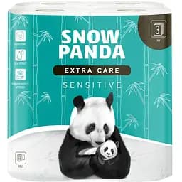 Туалетная бумага Сніжна Панда Extra Care Sensitive 3 слоя 8 рулонов (4820183970688)