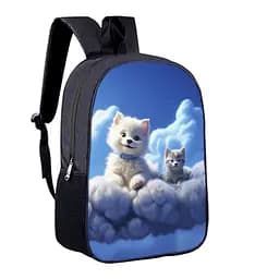 Рюкзак дитячий з котом 34х27 см, ранець міський з котиком для хлопчика, дівчинки (00486)