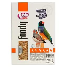 Корм Lolo Pets для зебрової амадини та екзотичних птахів 500 г (LO-72303)