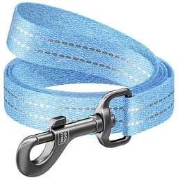 Повідець для собак Waudog Re-cotton, світловідбивний, 200х2 см, блакитний