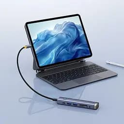 USB-хаб Baseus UltraJoy Series 7-Port HUB AIR Space Grey (Type-C to HDMI4K@60Hz*1+USB3.0*2+PD*1+SD/TF3.0*1+3.5mm*1) (B00052803811-02) - мініатюра 7