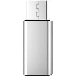 Переходник Micro -Type-C silver