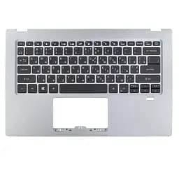 Верхня кришка для Acer Swift 1 SF114-34, (Silver, топкейс+клавіатура, з підсвічуванням, 6B.A77N8.009, Оригінал)