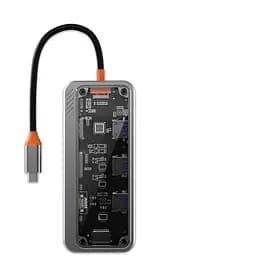 USB type C HUB 10 in 1 PD100W 4K 30 Гц RJ45 USB 3.0 10 Гб/с